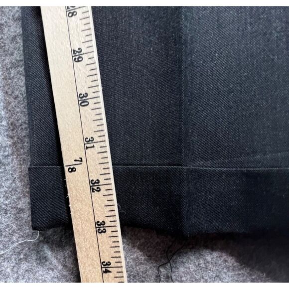 Lands End Pants Mens 38 Gray Wool Traditional Fit Pleated Comfort Waist Cuffed - Picture 8 of 14